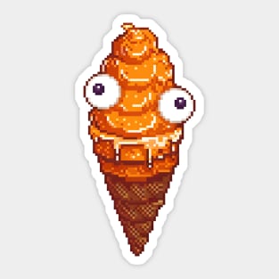 Orange ice cream Sticker